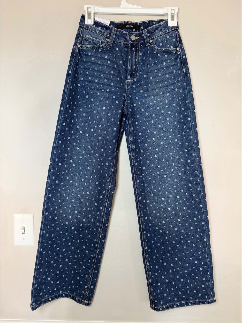 Joe's Girls Jeans NWT The Mia Wide Leg Floral Print Denim Jeans Size 14